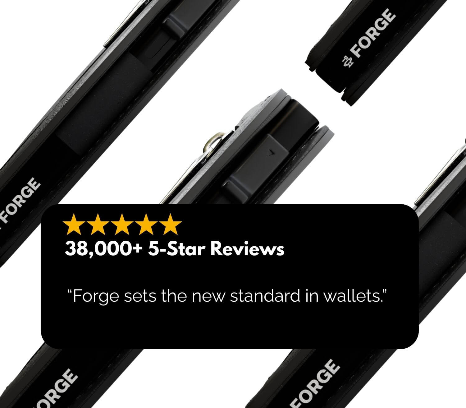 Men’s slim leather wallet highlighted with 38,000+ five-star reviews and trusted customer satisfaction
